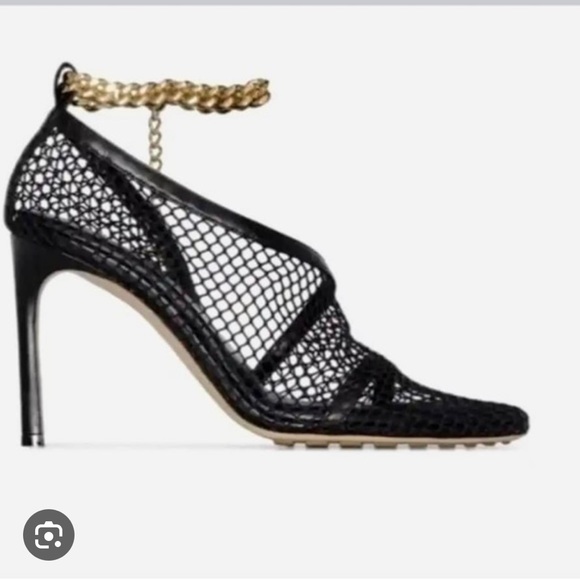 Bottega Veneta Mesh Chunky Chain Sandals - Picture 2 of 12